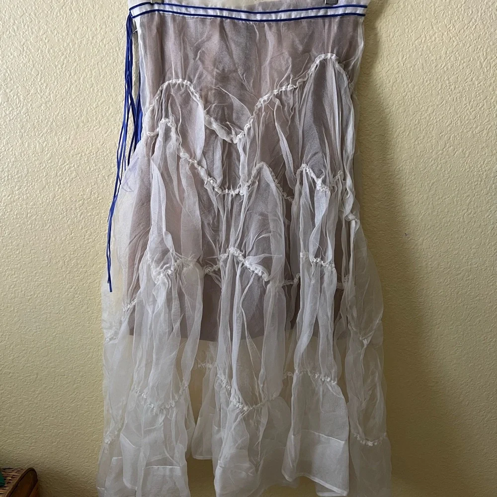 Märchen Silk Tiered Asymmetrical Skirt - Picture 2 of 13